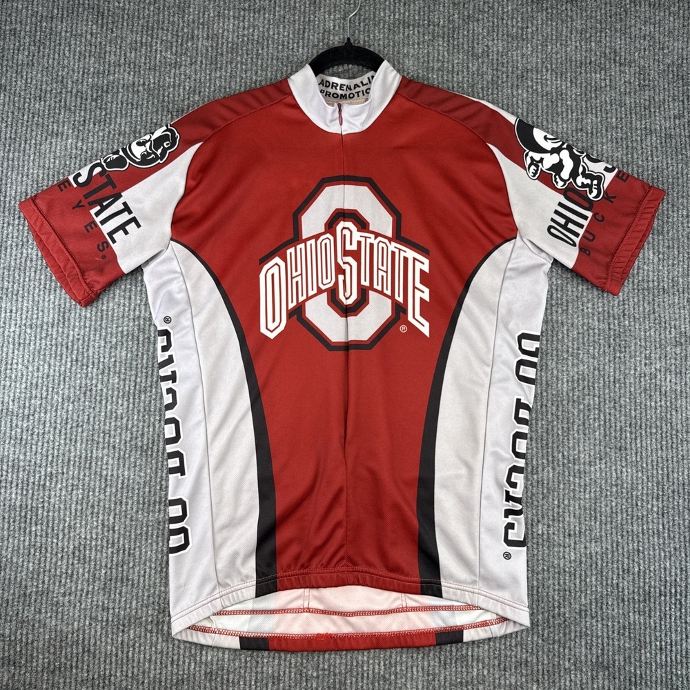 Cycling Jersey World Jerseys Ohio State Buckeyes Mens L Red Grey Short Sleeve